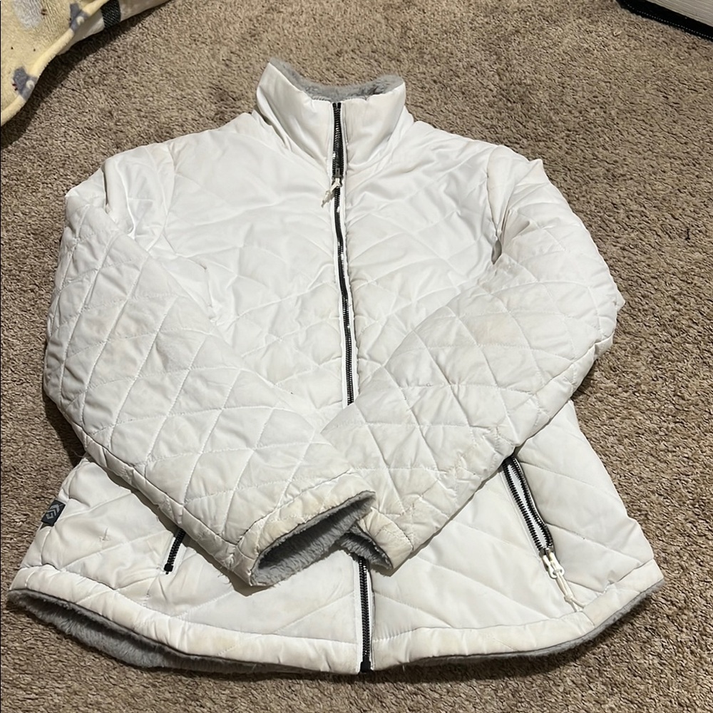 Women's White Quilted Jacket